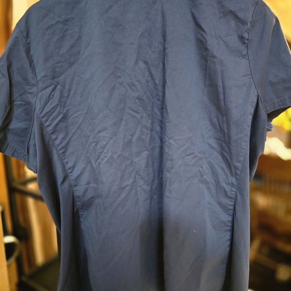 Butter Women's Deep Blue V-Neck Blouse - Picture 4 of 6